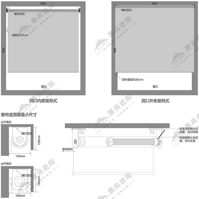 電動卷簾安裝方式